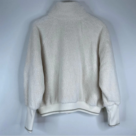 Athleta Tugga Sherpa Jacket Teddy Full Zip Fleece Pockets Athleisure Cozy Boho - Picture 6 of 11